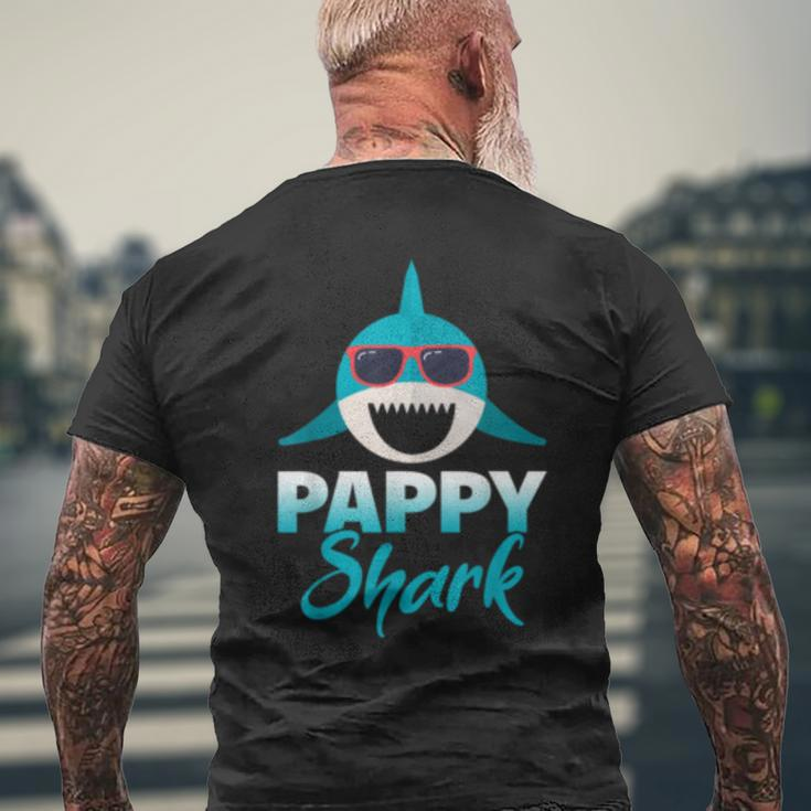 Mens Pappy Shark Wearing Cool Sunglasses Grandpa Men's T-shirt Back Print Gifts for Old Men