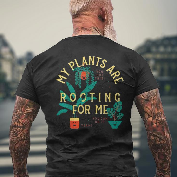 My Plants Are Rooting For Me V2 Men's Back Print T-shirt Gifts for Old Men