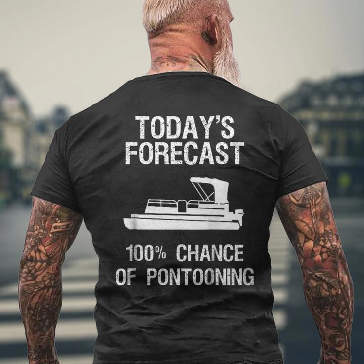 Pontoon Boating - Pontooning Todays Forecast Men's Back Print T-shirt Gifts for Old Men