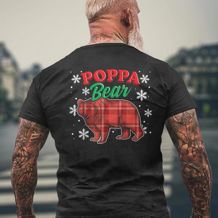 Poppa Bear Buffalo Plaid Gift Matching Bear Family Gift For Mens Mens Back Print T-shirt Gifts for Old Men
