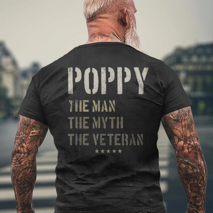 Poppy Man Myth Veteran Fathers Day For Military Veteran V2 Men's T-shirt Back Print Gifts for Old Men