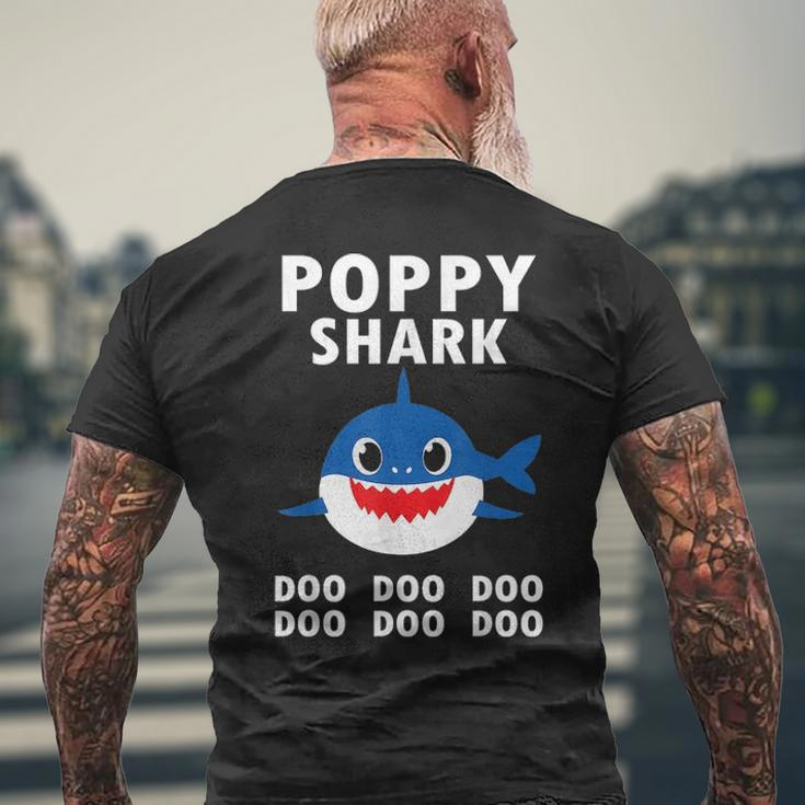 Poppy Shark Doo Doo Doo Fathers Day Poppy Men's T-shirt Back Print Gifts for Old Men