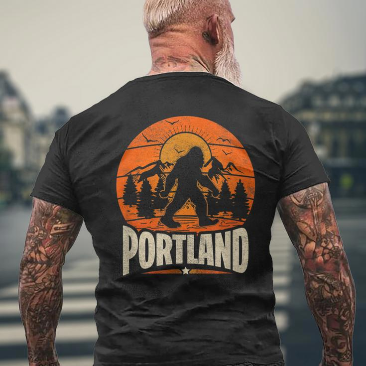 Portland Oregon National Park Travel Bigfoot Portland Maine Men's T-shirt Back Print Gifts for Old Men