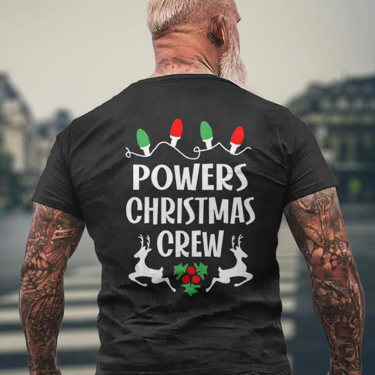 Powers Name Gift Christmas Crew Powers Mens Back Print T-shirt Gifts for Old Men