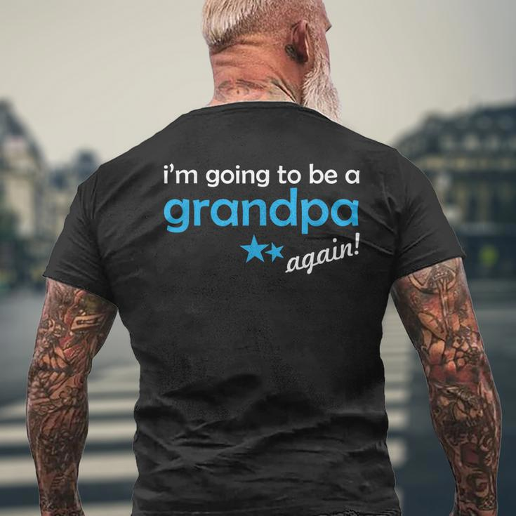 Pregnancy Announcement Grandpa Again Men's Back Print T-shirt Gifts for Old Men