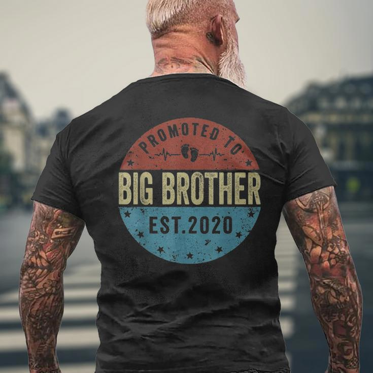 Promoted To Big Brother Est 2021 Fathers Day Men's T-shirt Back Print Gifts for Old Men
