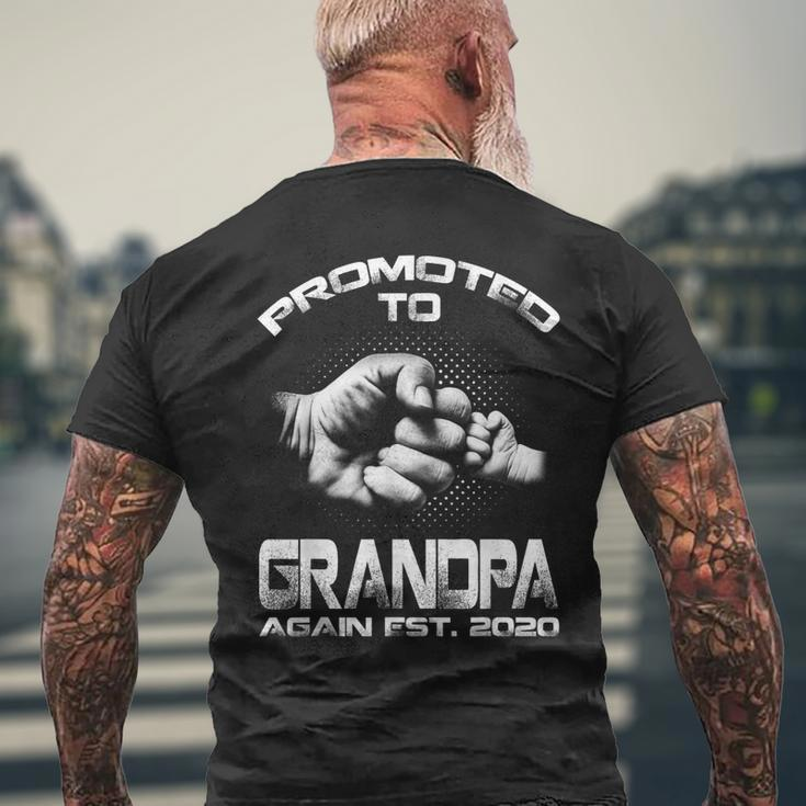 Promoted To Grandpa Again 2020 Men's Back Print T-shirt Gifts for Old Men