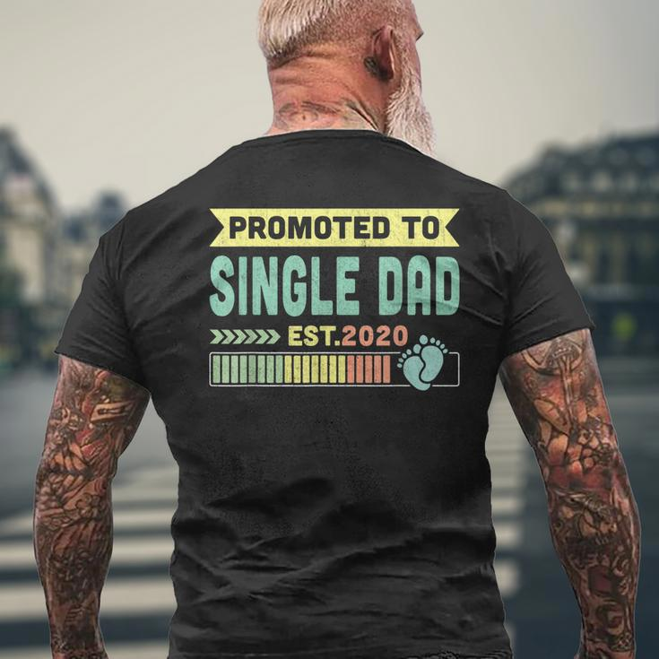Promoted To Single Dad Est 2020 Vintage Christmas Men's T-shirt Back Print Gifts for Old Men