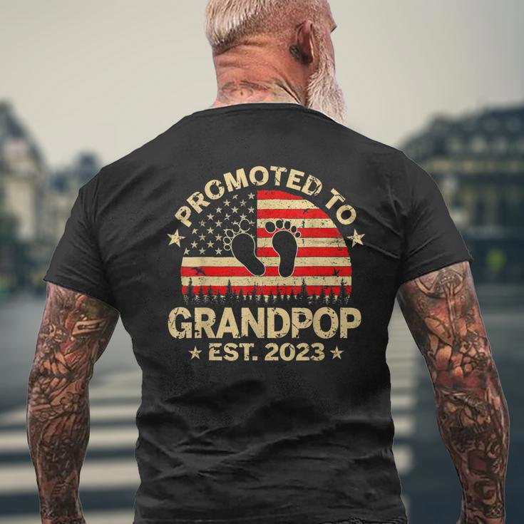 Promoted To Grandpop 2023 First Time Fathers Day New Dad Gift For Mens Mens Back Print T-shirt Gifts for Old Men