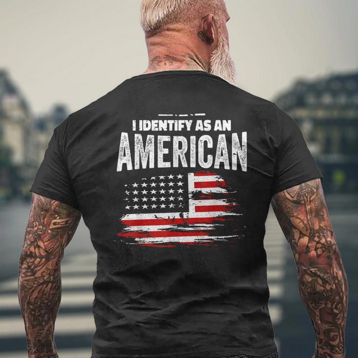 Proud American I Identify As An American Men's Back Print T-shirt Gifts for Old Men