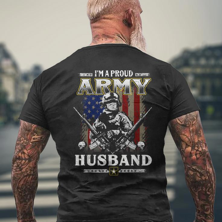 Im A Proud Army Husband Veteran Fathers Day 4Th Of July Men's T-shirt Back Print Gifts for Old Men