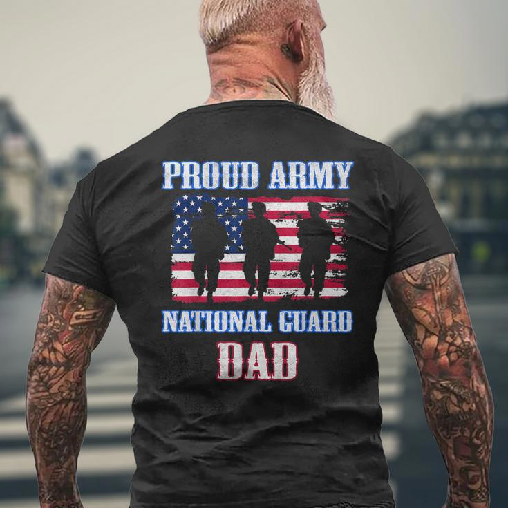Proud Army National Guard Dad Usa Veteran Military Mens Back Print T-shirt Gifts for Old Men