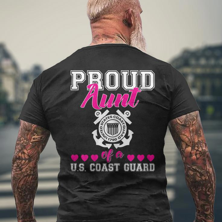 Proud Aunt Of A Us Coast Guard Military Family 4Th Of July Gift For Womens Mens Back Print T-shirt Gifts for Old Men