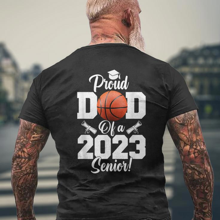 Proud Dad Of A Basketball Senior 2023 Funny Basketball Dad Mens Back Print T-shirt Gifts for Old Men