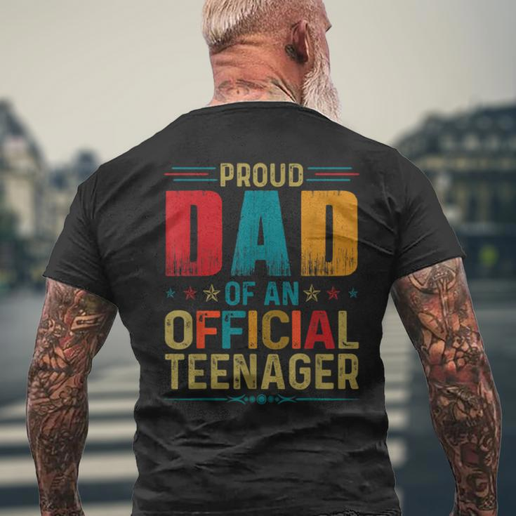 Proud Dad Official Teenager Bday Party 13 Year Old Men's Back Print T-shirt Gifts for Old Men