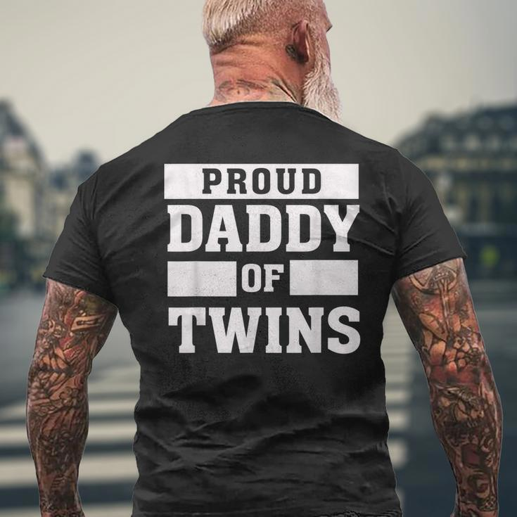 Proud Daddy Of Twins Father Twin DadMens Back Print T-shirt Gifts for Old Men