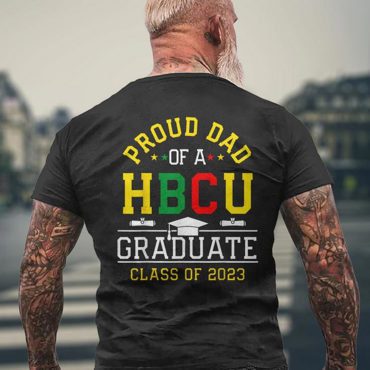 Proud Hbcu Dad Of A Hbcu Graduate Family Class Of 2023 Mens Back Print T-shirt Gifts for Old Men