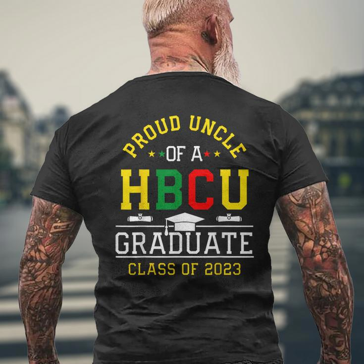 Proud Hbcu Uncle Of A Hbcu Graduate Family Class Of 2023 Mens Back Print T-shirt Gifts for Old Men