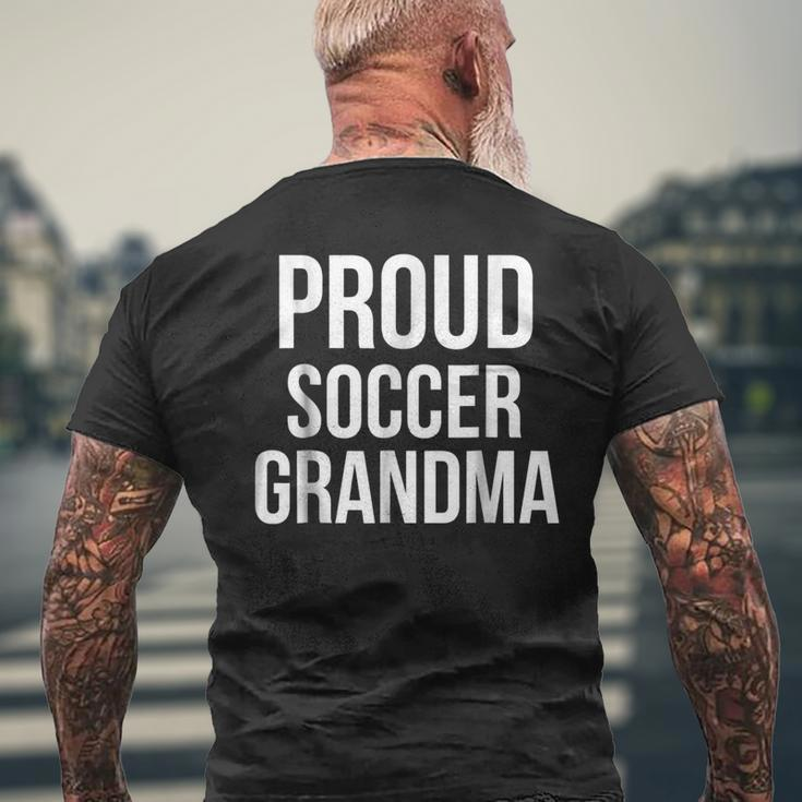 Proud Soccer Grandma Sports Grandparent Men's Back Print T-shirt Gifts for Old Men