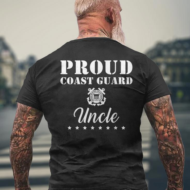 Proud Us Coast Guard Uncle Usa Military Family Gift Gift For Mens Mens Back Print T-shirt Gifts for Old Men