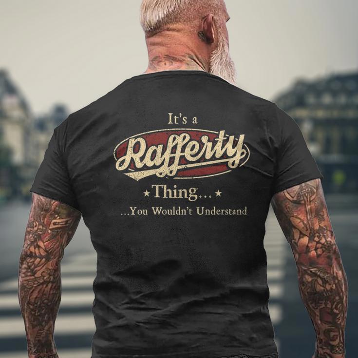Rafferty Shirt Personalized Name Gifts With Name Rafferty Mens Back Print T-shirt Gifts for Old Men
