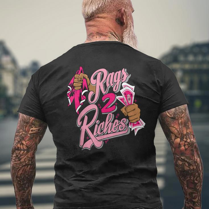 Rags 2 Riches Low Triple Pink Matching Men's Back Print T-shirt Gifts for Old Men