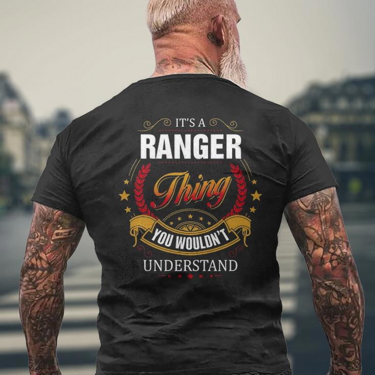 Ranger Shirt Family Crest Ranger Ranger Clothing Ranger Tshirt Ranger Tshirt Gifts For The Ranger Mens Back Print T-shirt Gifts for Old Men