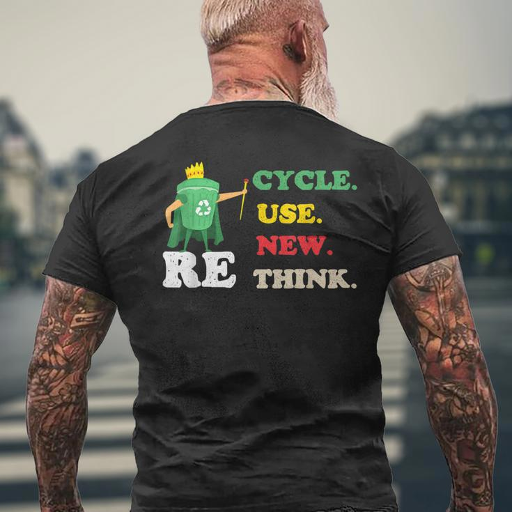 Recycle Reuse Renew Rethink Crisis Environmental Activism 23 Men's Crewneck Short Sleeve Back Print T-shirt Gifts for Old Men
