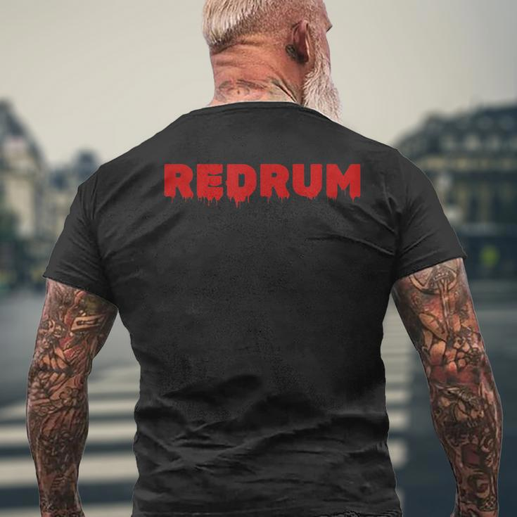 Redrum Horror Movie Quote Quick Halloween Costume Men's Back Print T-shirt Gifts for Old Men