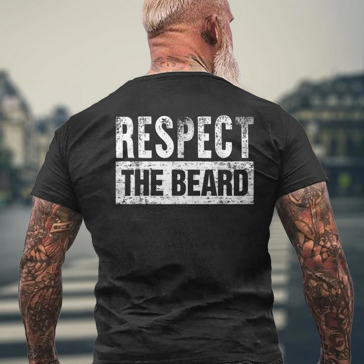 Respect The Beard Men's T-shirt Back Print Gifts for Old Men