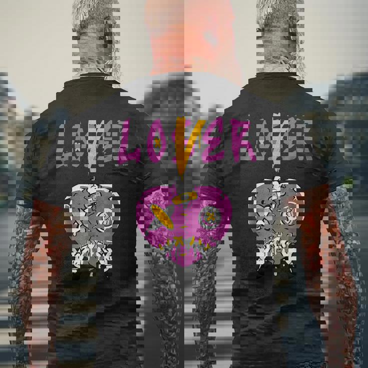 Retro 1 Brotherhood Loser Lover Heart Dripping Shoes Men's Back Print T-shirt Gifts for Old Men