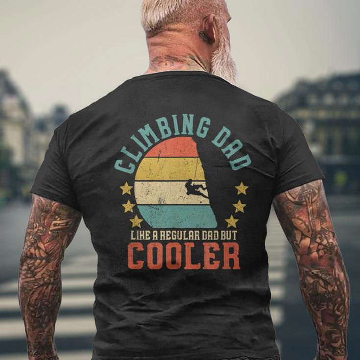 Mens Rock Climbing Dad Vintage Mountain Climber Fathers Day Men's T-shirt Back Print Gifts for Old Men