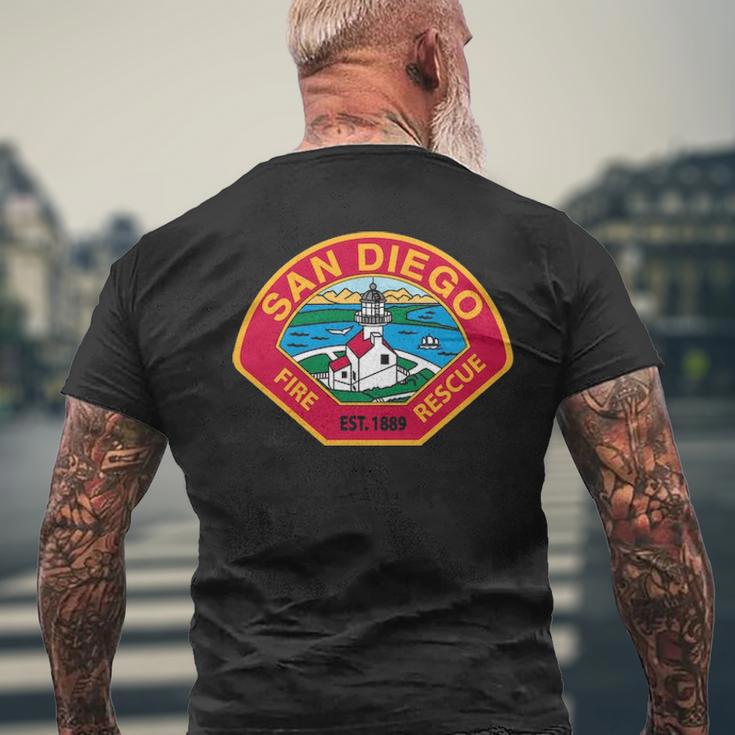 Sdfd San Diego Fire Rescue Department Sdfd Men's T-shirt Back Print - Seseable
