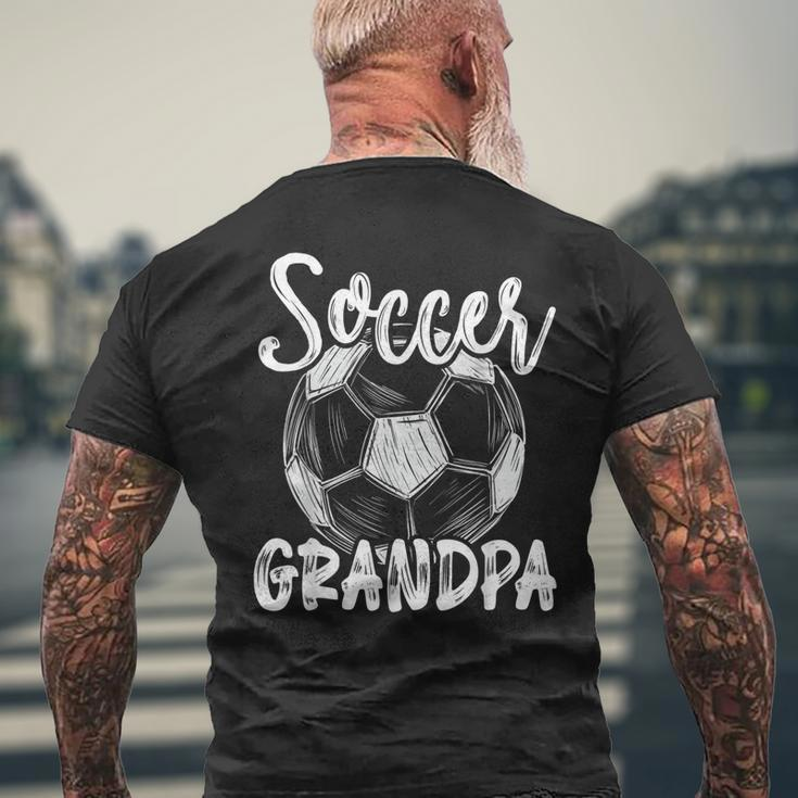 Soccer Grandpa Men Family Matching Team Player Soccer Ball Men's Back Print T-shirt Gifts for Old Men