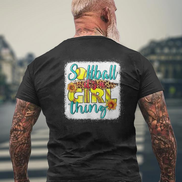 Softball Its A Girl Thing - Leopard Serape Love Softball Men's T-shirt Back Print Gifts for Old Men