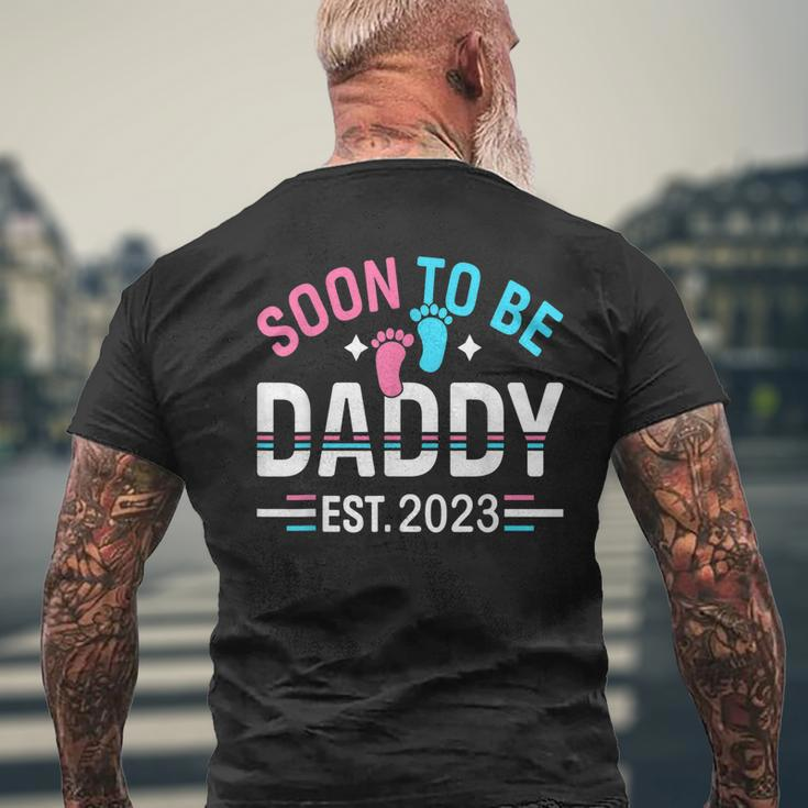 Soon To Be Daddy Est 2023 New Dad Pregnancy Mens Back Print T-shirt Gifts for Old Men