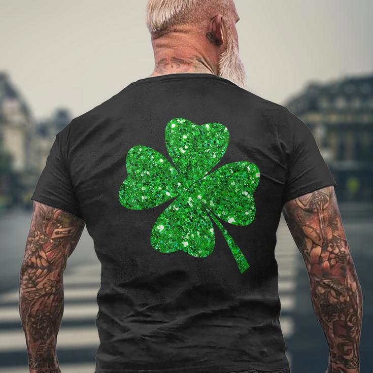 Sparkle Clover Shamrock Irish For St Patricks & Pattys Day Men's T-shirt Back Print Gifts for Old Men