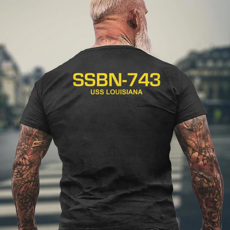 Ssbn-734 Uss Louisiana Men's T-shirt Back Print Gifts for Old Men