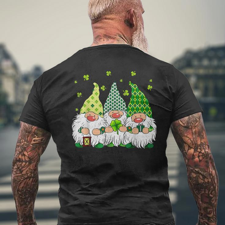 St Patricks Day Irish Gnomes Leprechauns Funky St Pattys Day V2 Men's T-shirt Back Print Gifts for Old Men