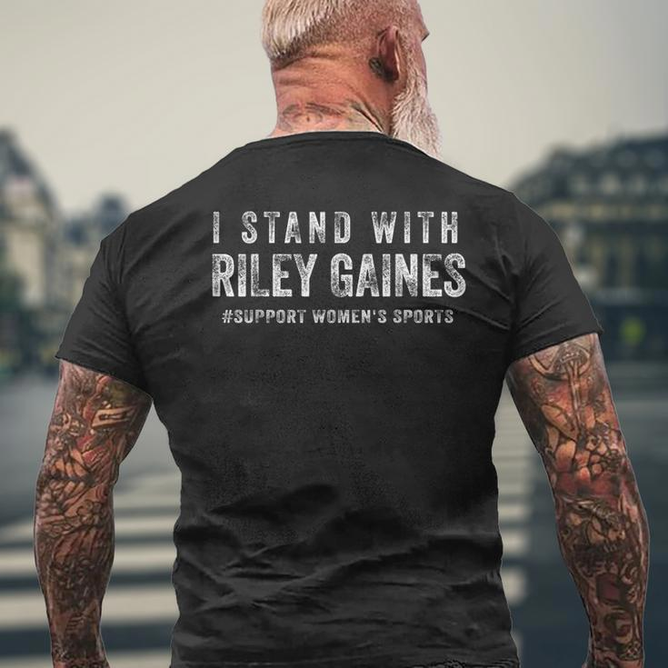 I Stand With Riley Gaines Men's Back Print T-shirt Gifts for Old Men