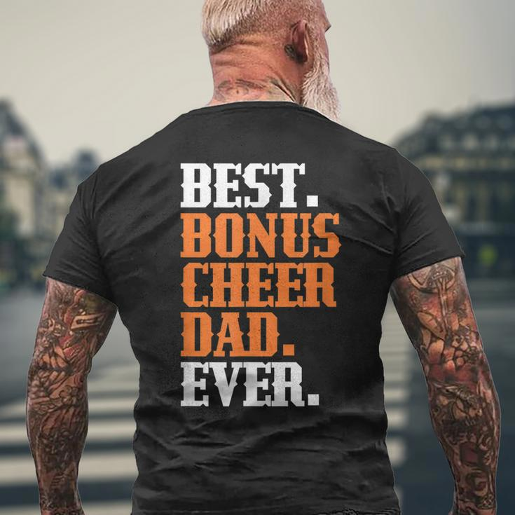 Step Dad Step Father Best Bonus Cheer Dad Ever Gift For Mens Mens Back Print T-shirt Gifts for Old Men