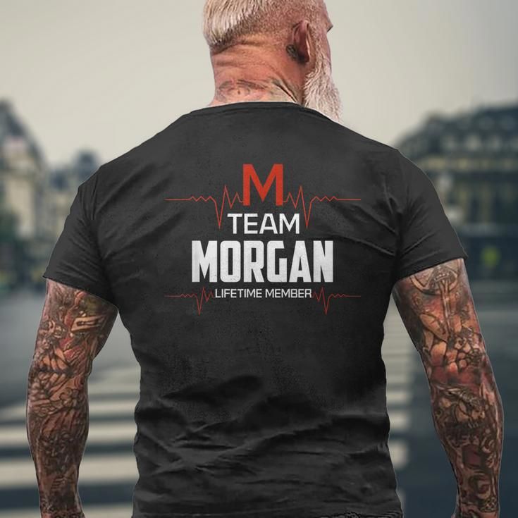 Team Morgan Lifetime Member Surname Last Name Mens Back Print T-shirt Gifts for Old Men