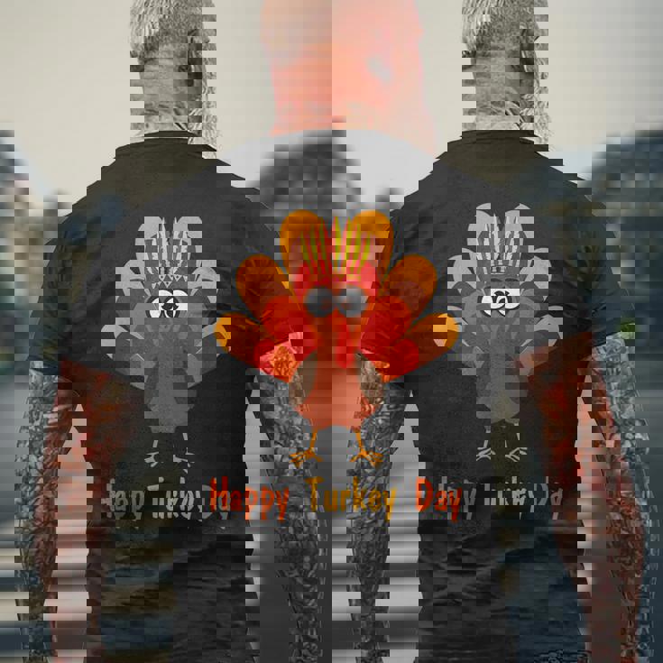 Thanksgiving Happy Turkey Day Fall Season Happy Thanksgiving Men's Back Print T-shirt Gifts for Old Men Thanksgiving Happy Turkey Day Fall Season Happy Thanksgiving Men's Back Print T-shirt Gifts for Old Men