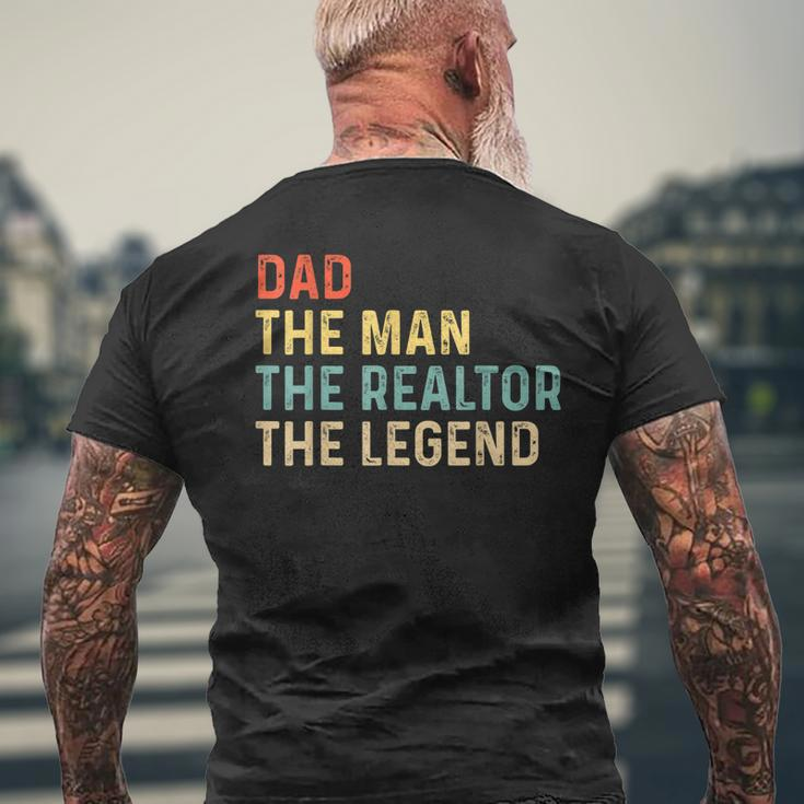 The Dad The Man The Realtor The Legend Real Estate Agent Mens Back Print T-shirt Gifts for Old Men