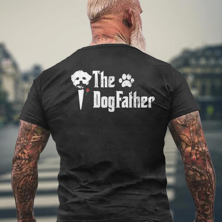 The Dogfather Maltese Dog Dad Fathers Day Mens Back Print T-shirt Gifts for Old Men