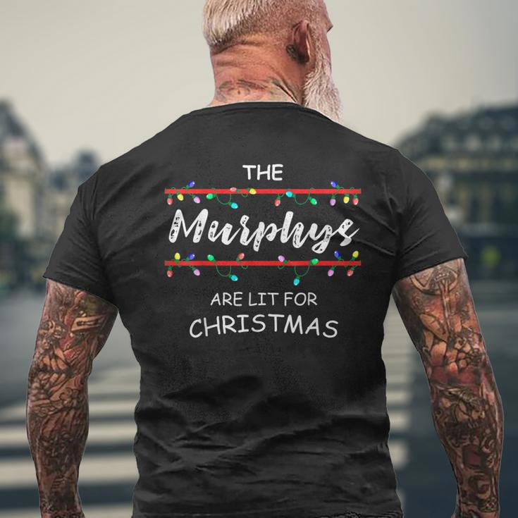 The Murphys Are Lit For Christmas Family Christmas Design Mens Back Print T-shirt Gifts for Old Men