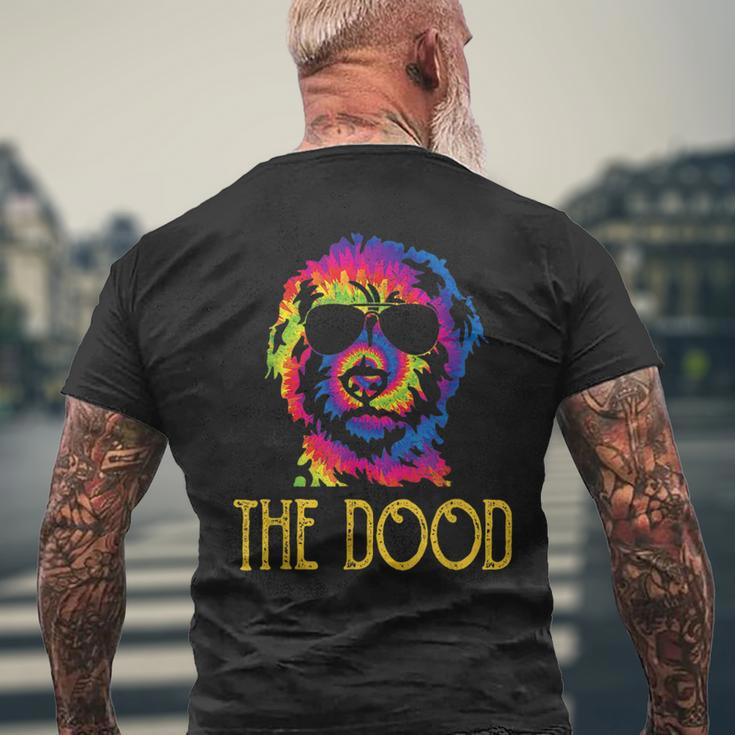 Tie Dye Best Doodle Dad Ever Goldendoodle Dog Dad Mens Back Print T-shirt Gifts for Old Men