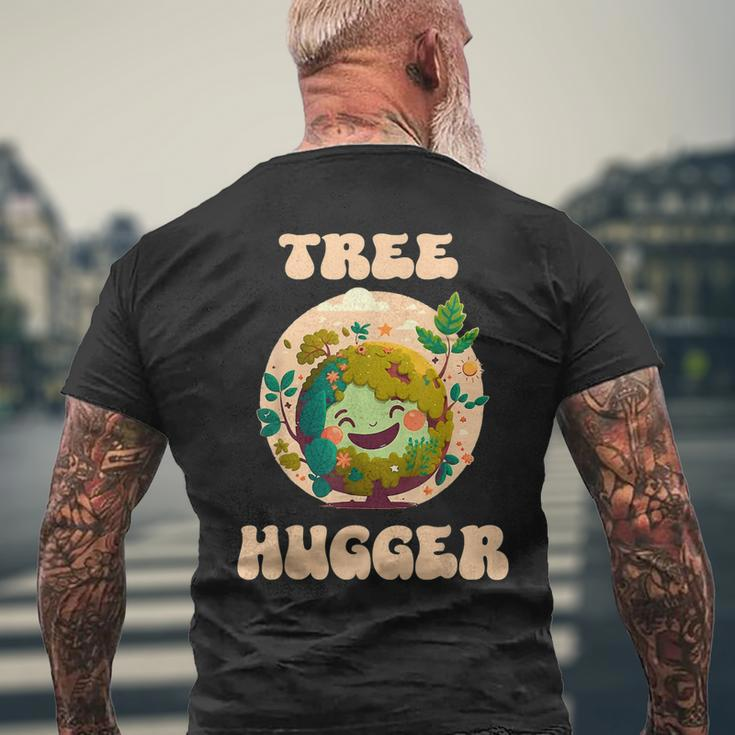 Tree Hugger Retro Nature Environmental Earth Day Men's Back Print T-shirt Gifts for Old Men