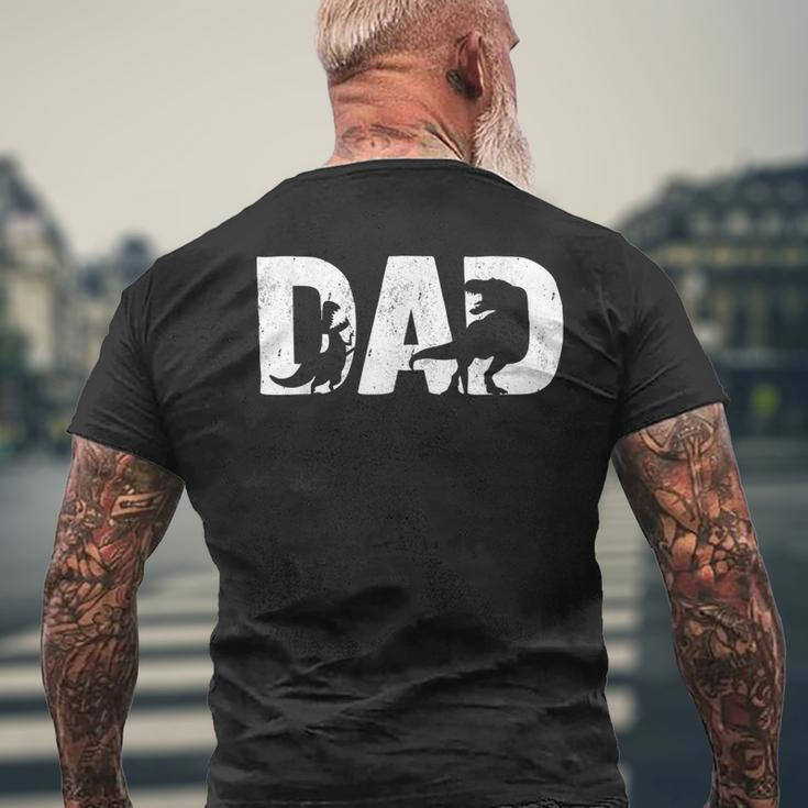 Mens Trex Dad Dinosaur Lover Cool Vintage Mens Fathers Day V2 Men's T-shirt Back Print Gifts for Old Men