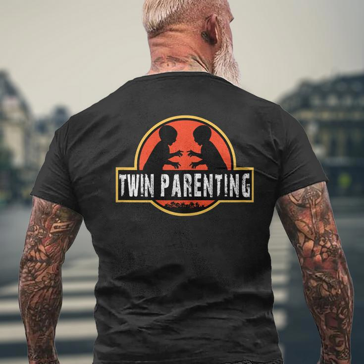 Twin Dad Fathers Day ParentingShirt For Men Men's Back Print T-shirt Gifts for Old Men